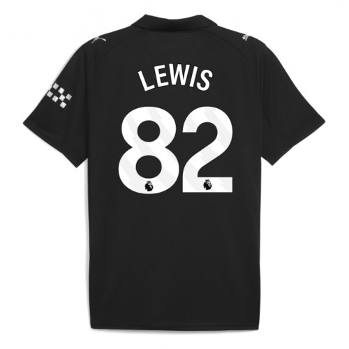 Maglia Calcio Manchester City Rico Lewis #82 Seconda Divisa 2025-26 Manica Corta